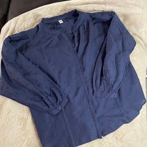 Indigo Paisley Blouse NWOT